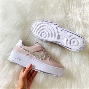 Nike | Shoes | Swarovski Nike Air Force Sage Platinum Violet | Poshmark
